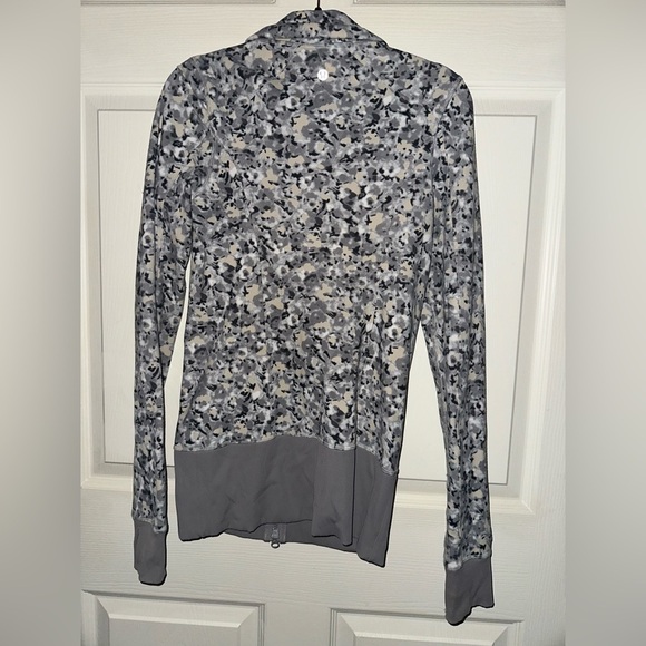 Lululemon rise and shine women’s grey pattern dual full zip jacket 4 athleisure - Picture 6 of 11